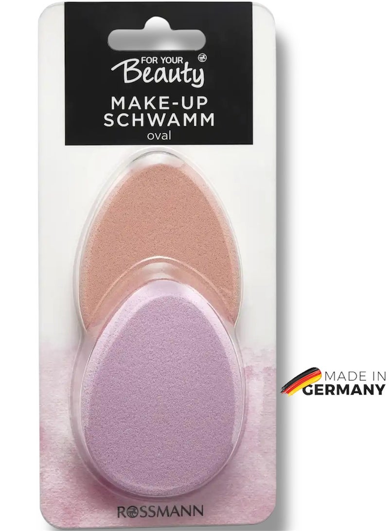 Rossmann Oval Makeup Sponge 2-Piece Set – Soft Blending Sponges, Made in Germany - Image 2